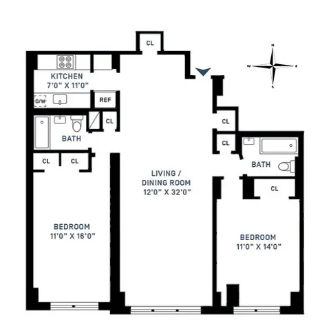 a front view of a building