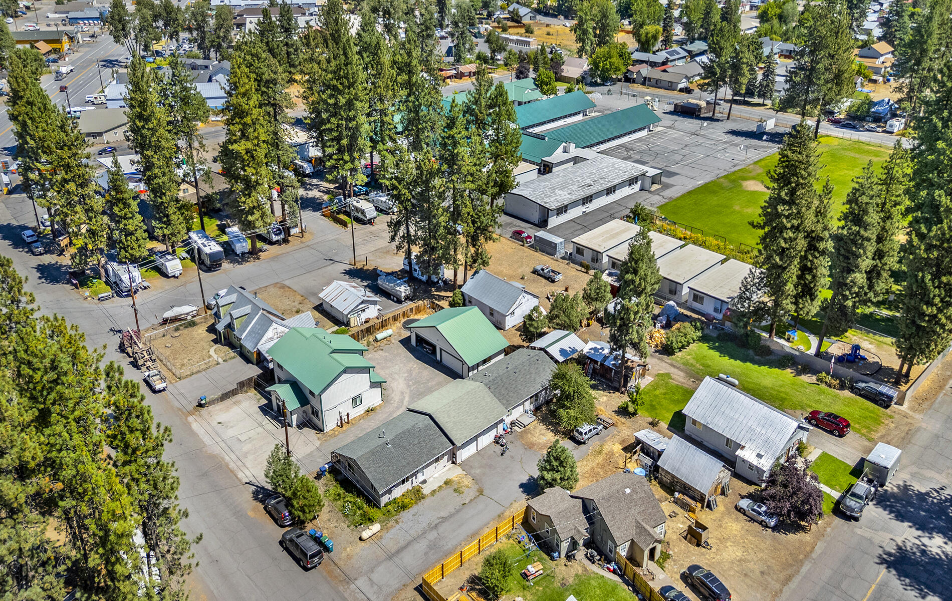 467 Martin Way Chester, CA 96020 - Photo 35 of 39 an aerial view of a swimming pool with outdoor seating