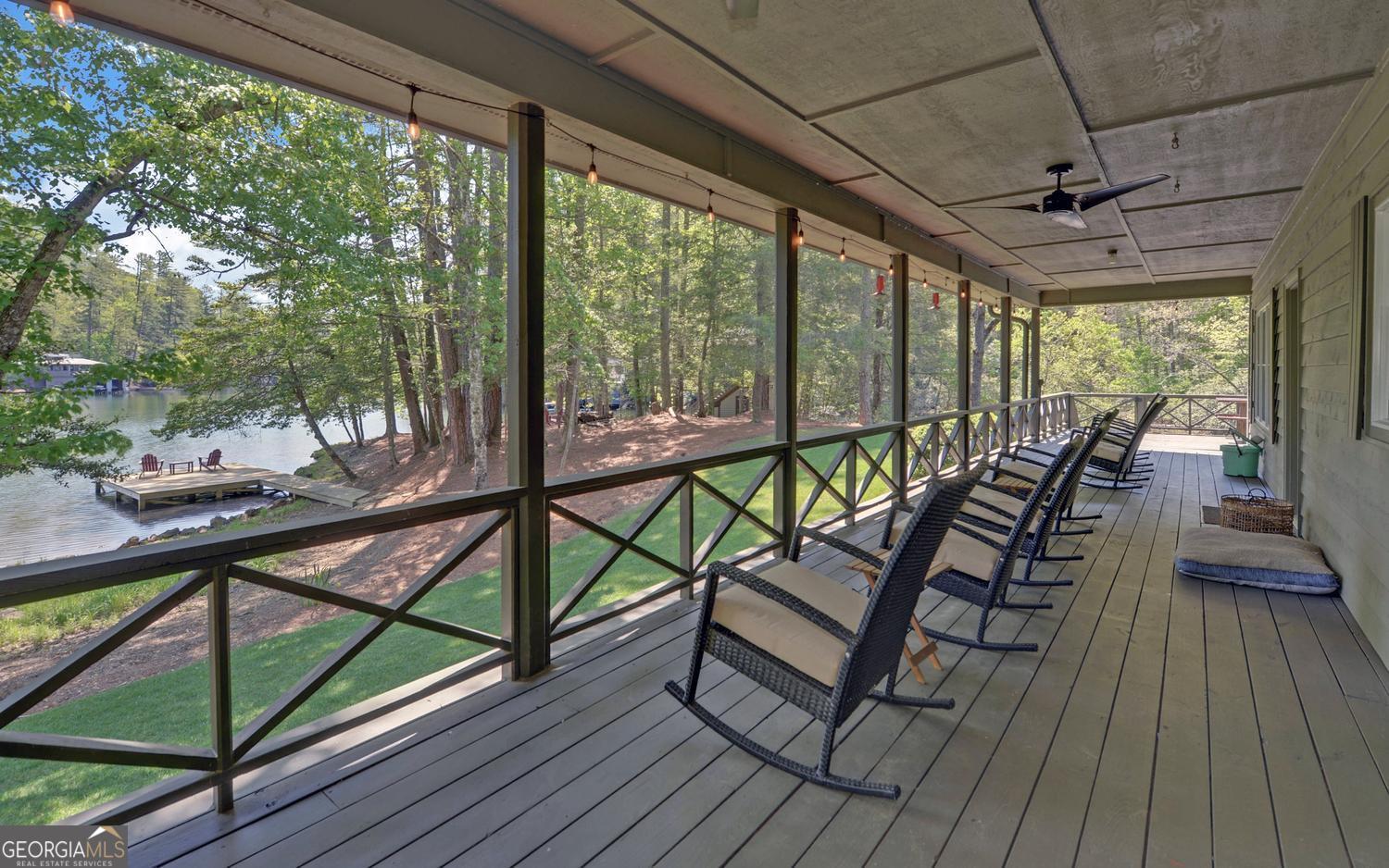 2857 Crow Creek Road Lakemont, GA 30552 - Photo 38 of 74 a view of a balcony with wooden floor