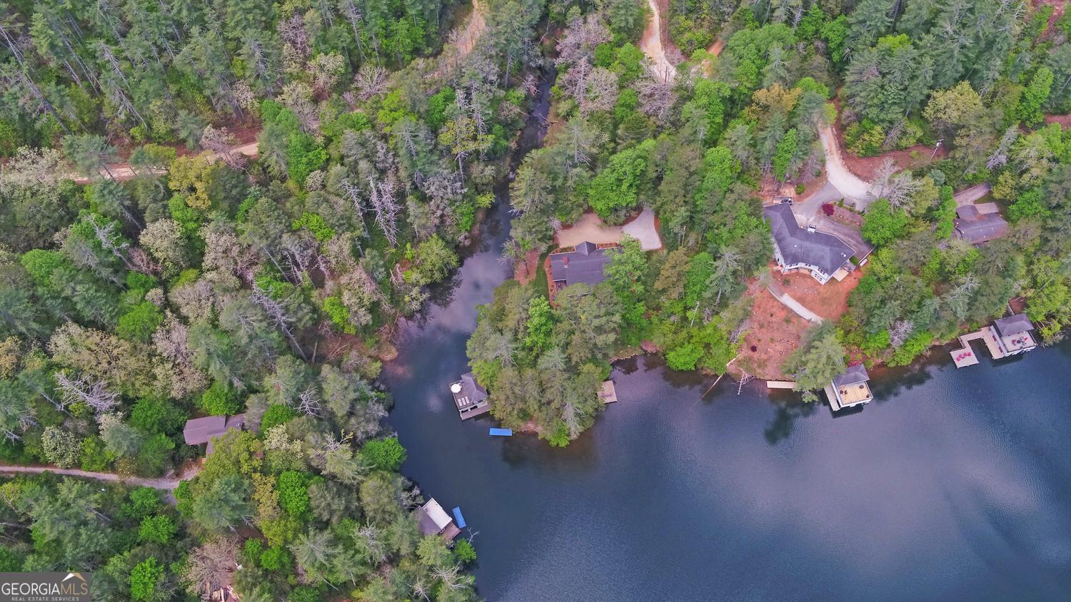 2857 Crow Creek Road Lakemont, GA 30552 - Photo 69 of 74 an aerial view of a house with a yard and garden