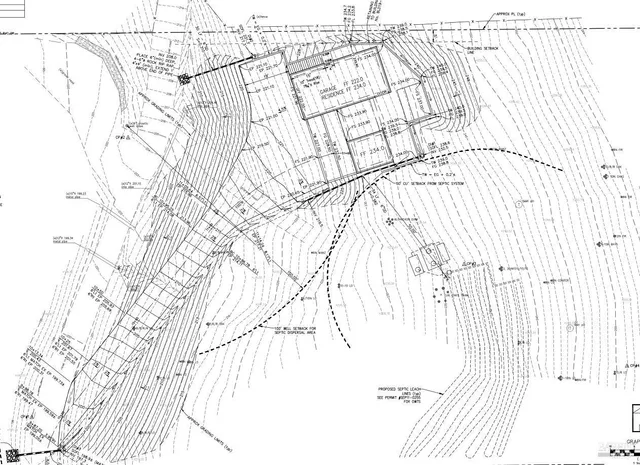 a view of outdoor space with trees all around