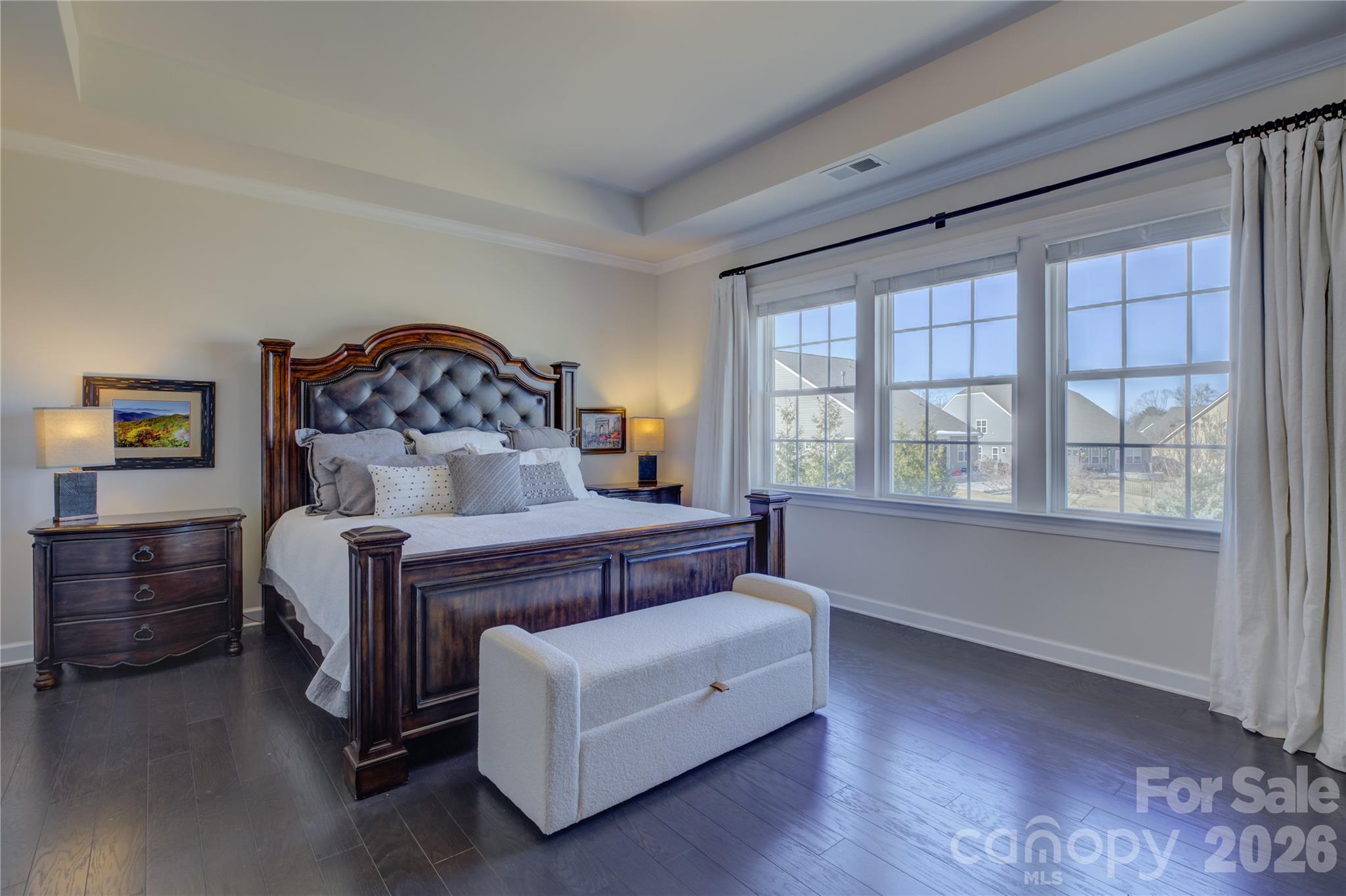 16541 Cozy Cove Road Charlotte, NC 28278 - Photo 20 of 47 a bedroom with a bed and a window