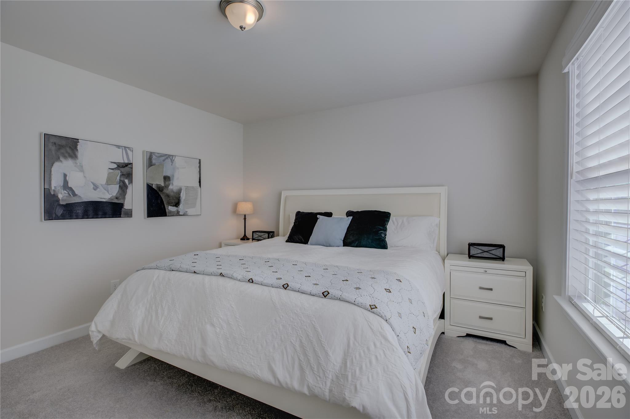 16541 Cozy Cove Road Charlotte, NC 28278 - Photo 34 of 47 a bedroom with a bed and window