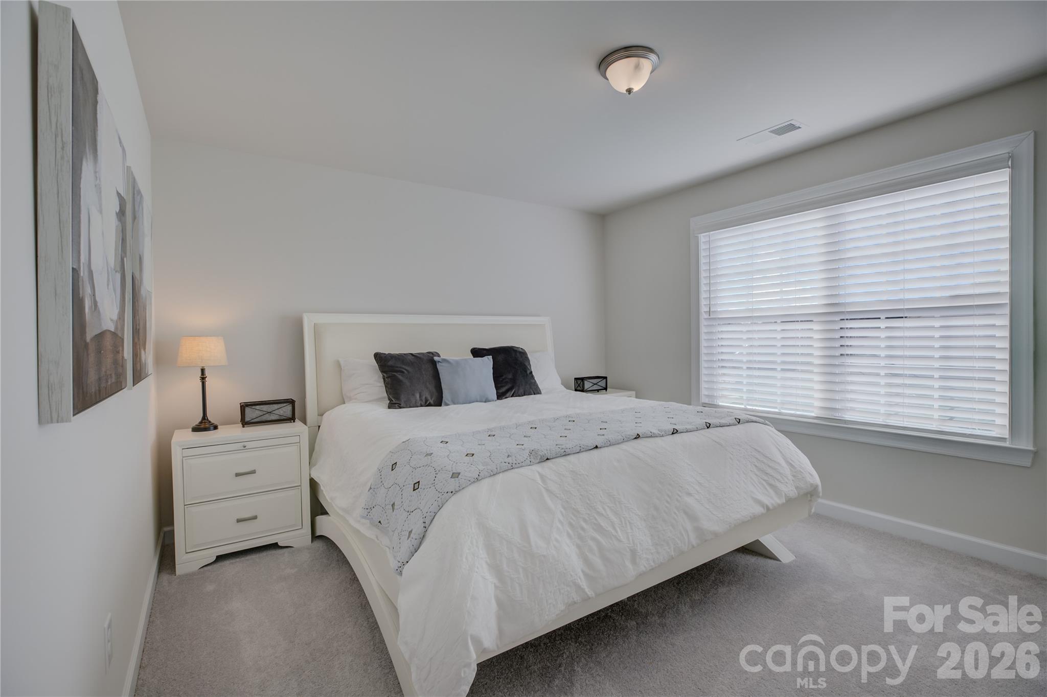 16541 Cozy Cove Road Charlotte, NC 28278 - Photo 35 of 47 a bedroom with a bed and a window