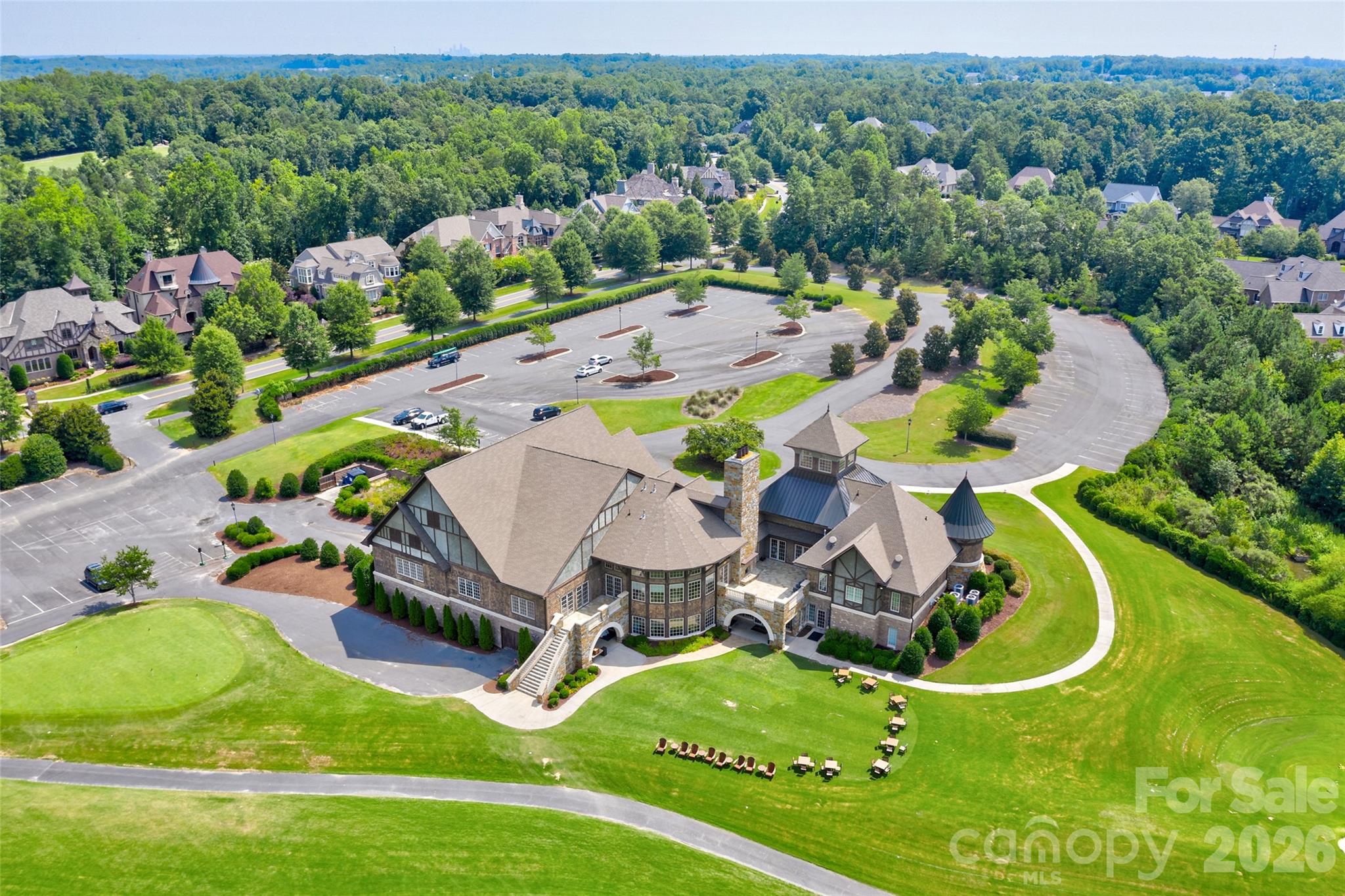 16541 Cozy Cove Road Charlotte, NC 28278 - Photo 47 of 47 an aerial view of a house with yard swimming pool and outdoor seating