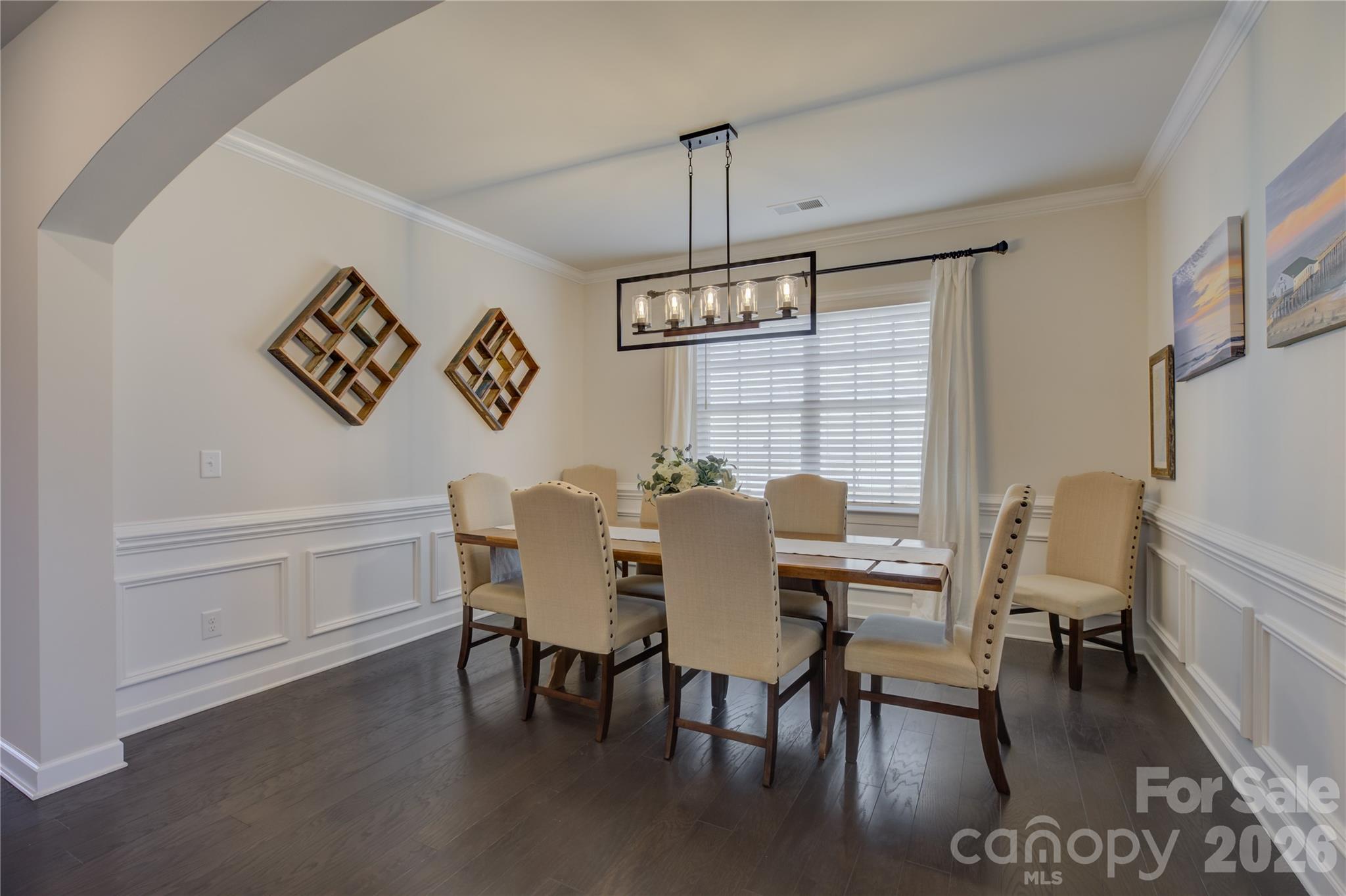 16541 Cozy Cove Road Charlotte, NC 28278 - Photo 8 of 47 a view of a dining room with furniture window and wooden floor