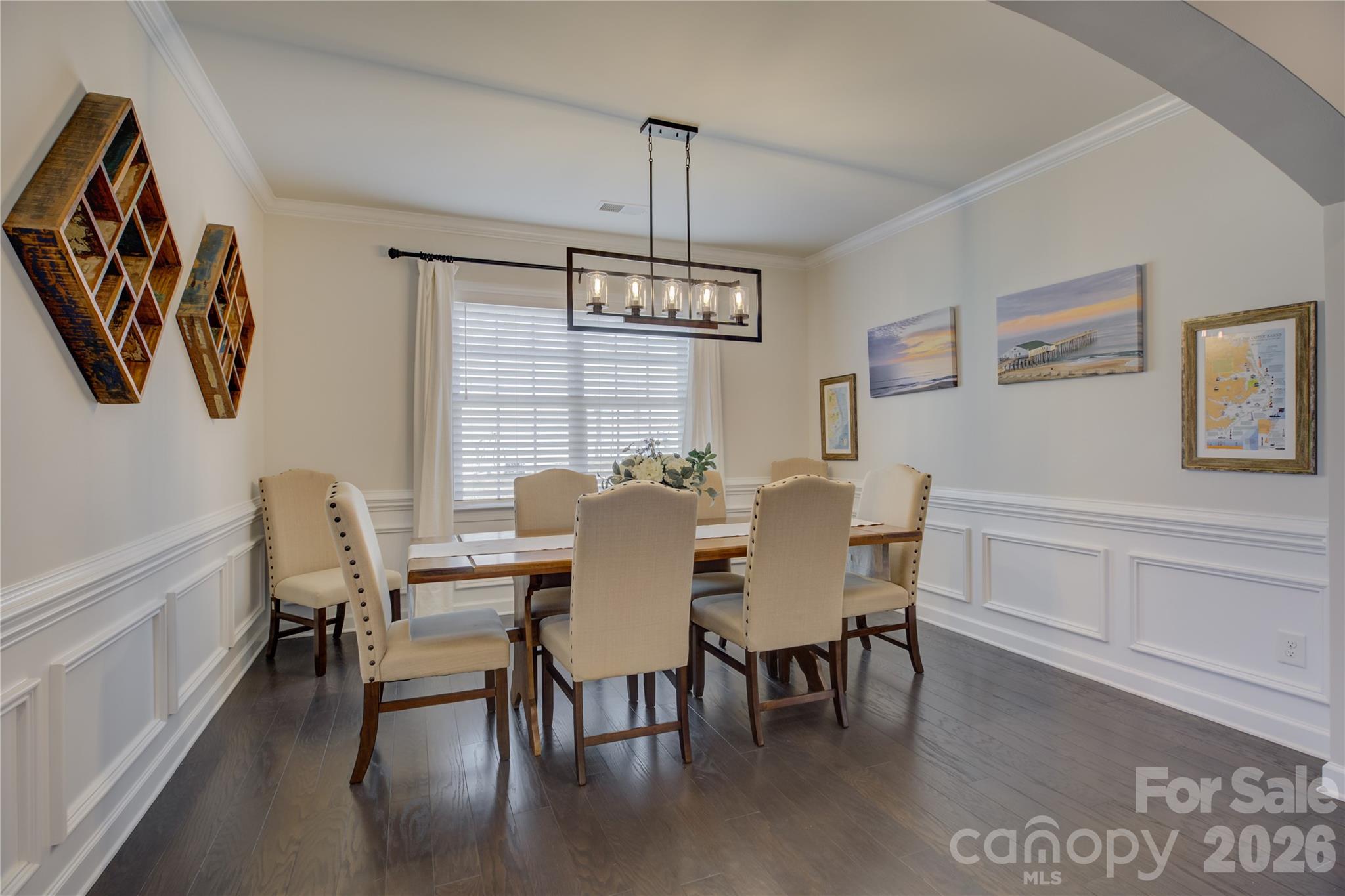 16541 Cozy Cove Road Charlotte, NC 28278 - Photo 9 of 47 a view of a dining room with furniture window and wooden floor