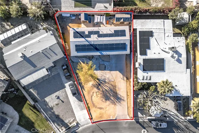 an aerial view of multiple house