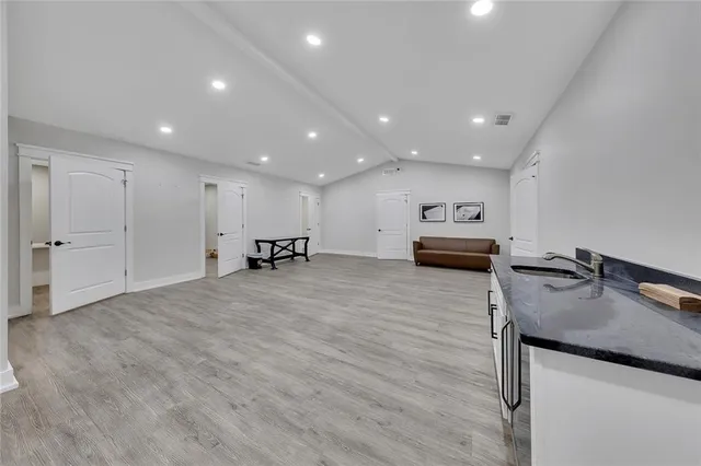 a view of kitchen with furniture and window