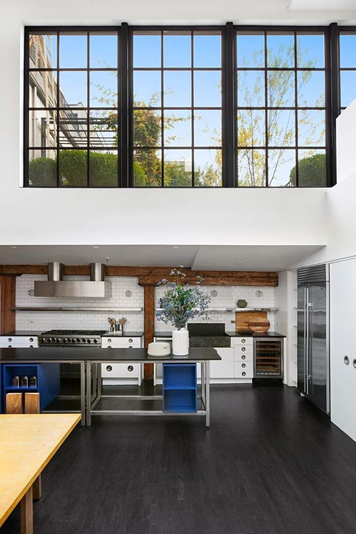288 West Street, Unit PH Manhattan, NY 10013 - Photo 12 of 19 a living room with stainless steel appliances furniture and a kitchen view