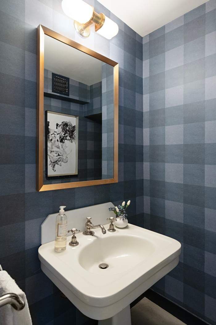 288 West Street, Unit PH Manhattan, NY 10013 - Photo 18 of 19 a bathroom with a sink a mirror and vanity