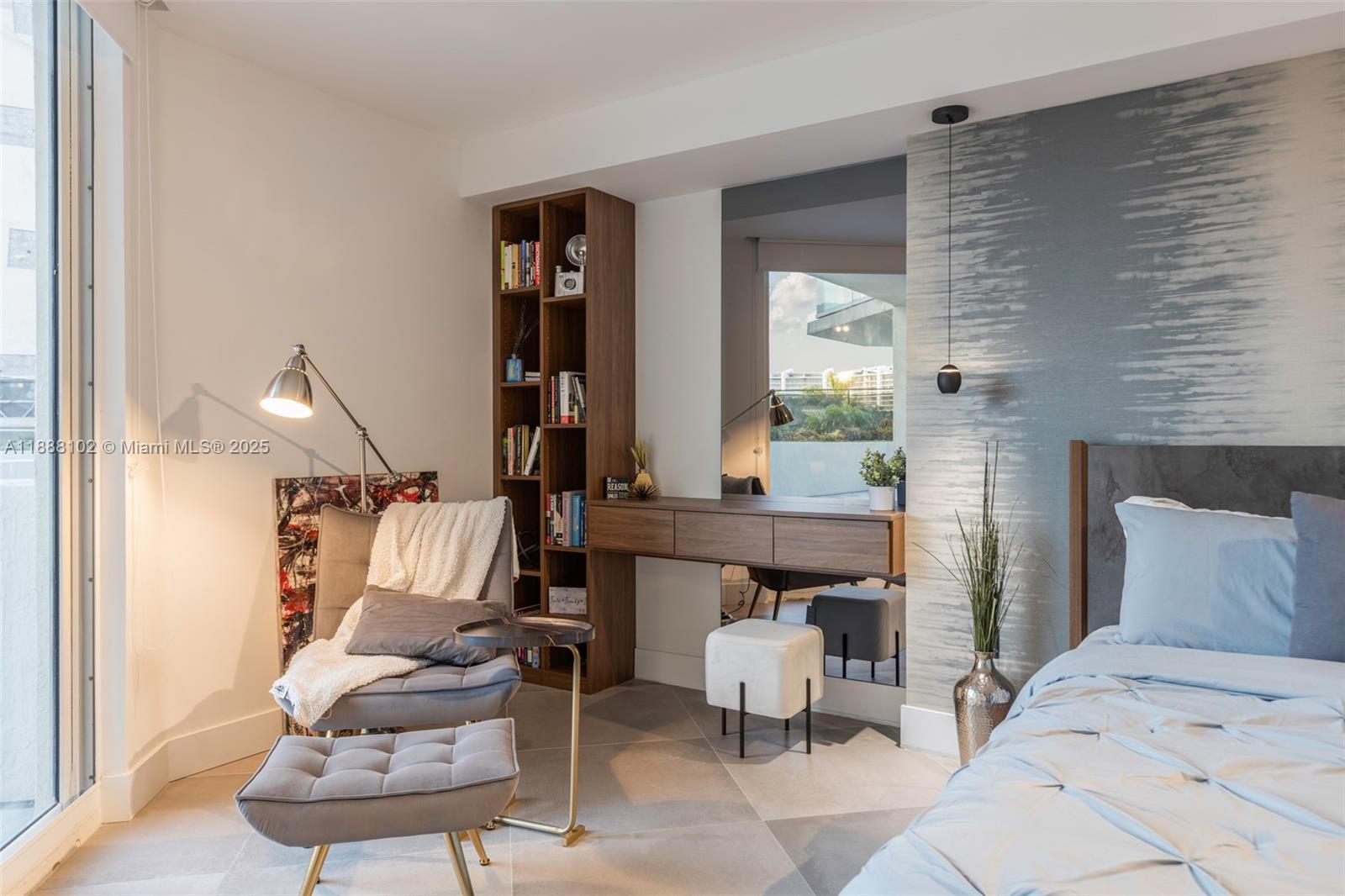 3370 Hidden Bay Drive, Unit 409 Aventura, FL 33180 - Photo 11 of 20 a living room with furniture and a fireplace