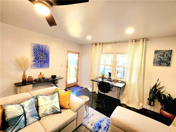 a view of a workspace with a window
