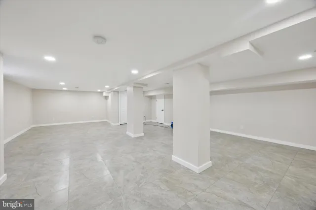 an empty room with a natural light