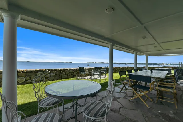 a outdoor space with furniture