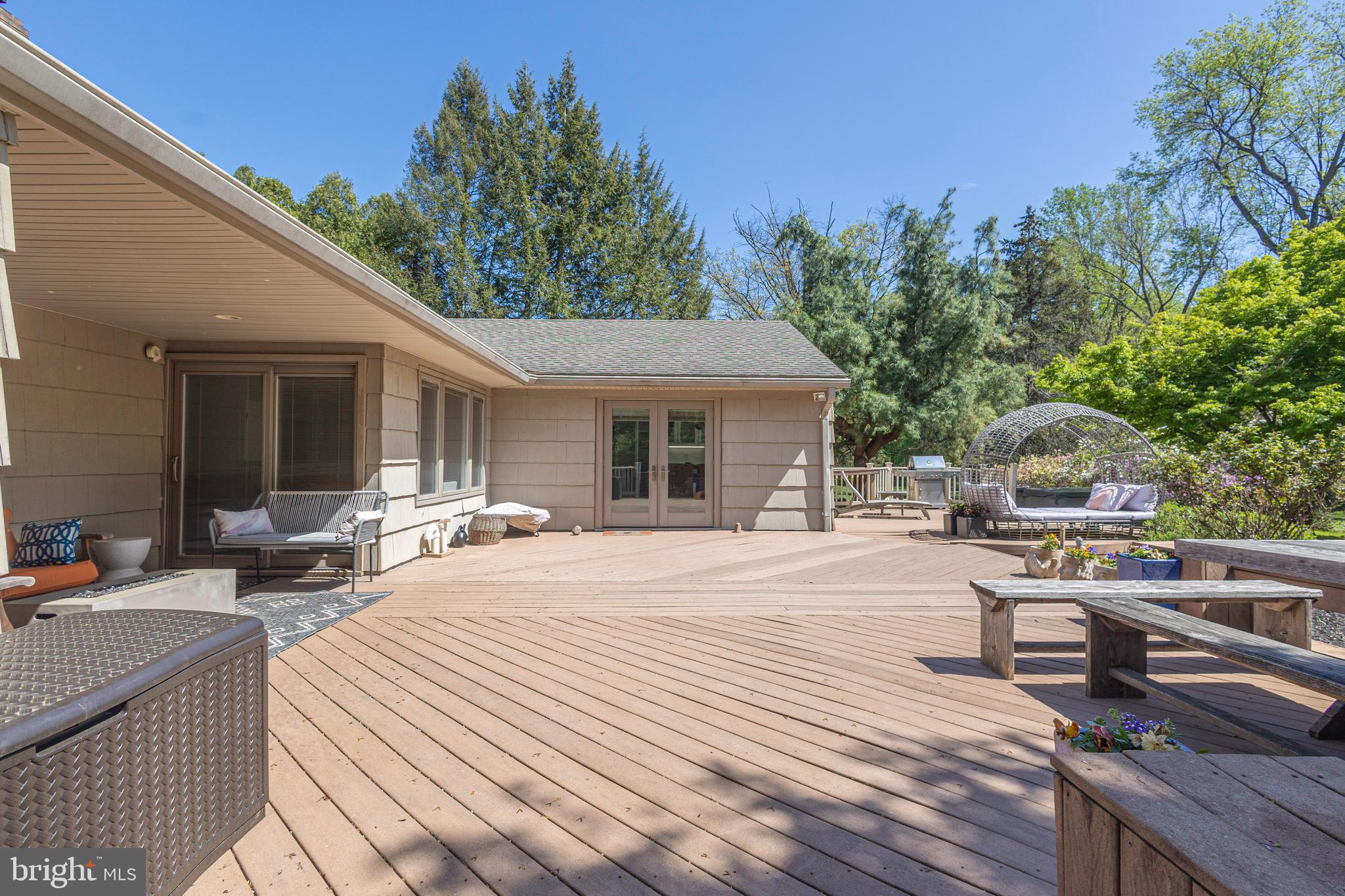 661 Nancy Road Yardley, PA 19067 - Photo 47 of 72 Backyard Deck Spans Entire Width of House