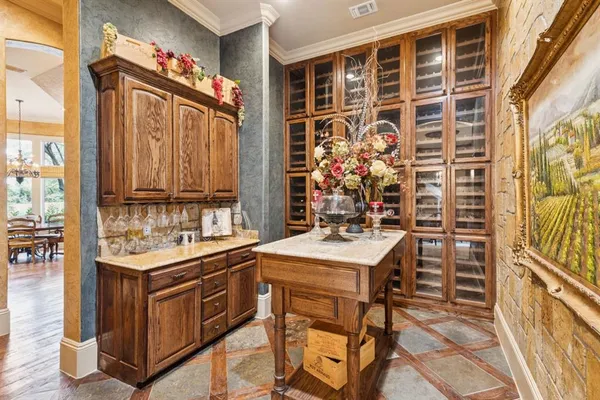 a bathroom with a sink a vanity and a mirror