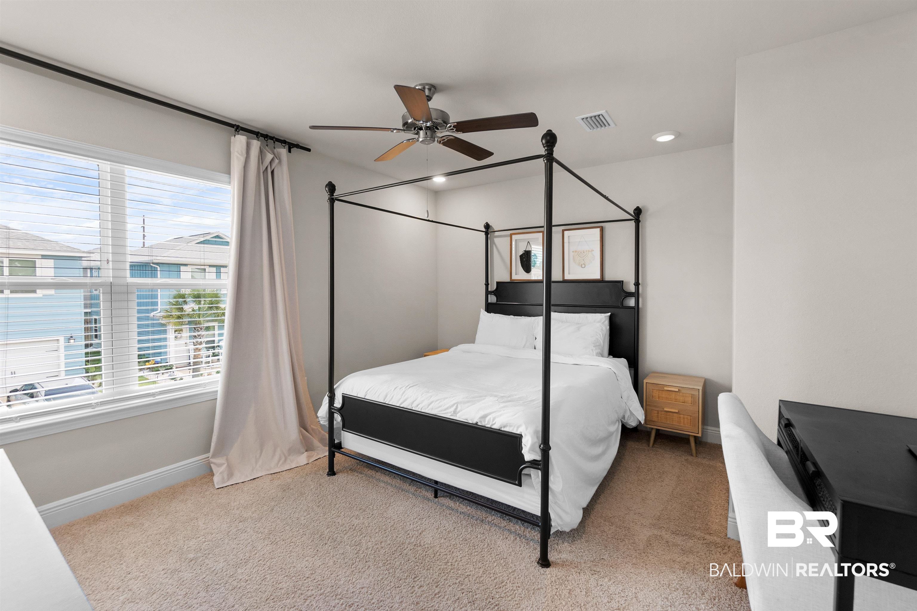 23975 Cottage Loop Orange Beach, AL 36561 - Photo 8 of 23 Bedroom with light carpet and ceiling fan