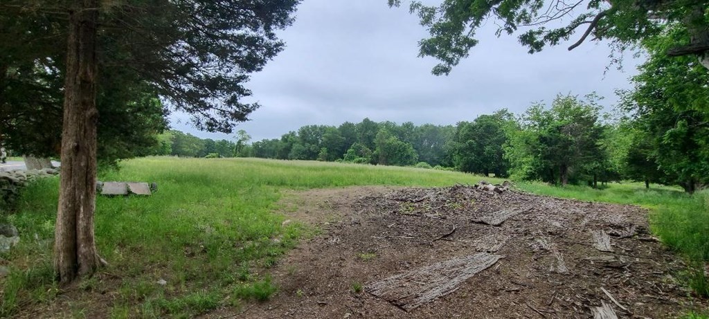 a view of outdoor space with deck and yard