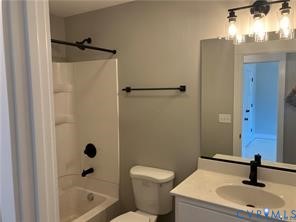 15335 Lebanon Road Spring Grove, VA 23881 - Photo 12 of 28 a bathroom with a sink a toilet and shower