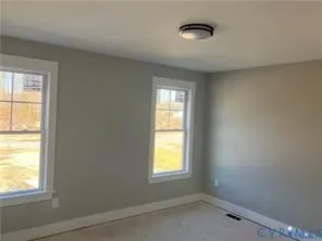 an empty room with a window
