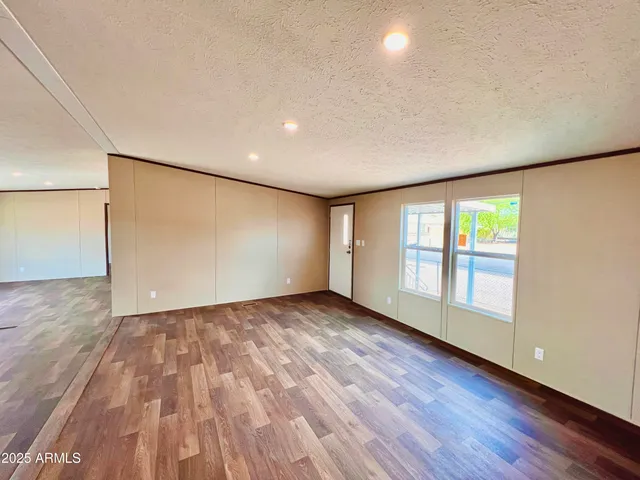 a view of a white building