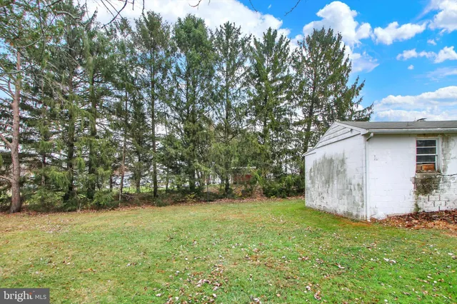 a view of a backyard