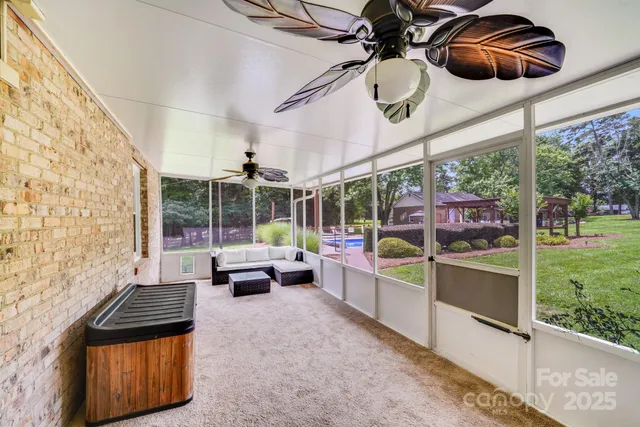 a house view with a garden space