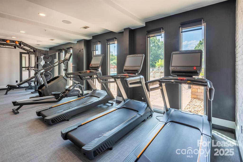 902 West 4th Street, Unit CEDAR Charlotte, NC 28202 - Photo 12 of 24 a view of a room with gym equipment
