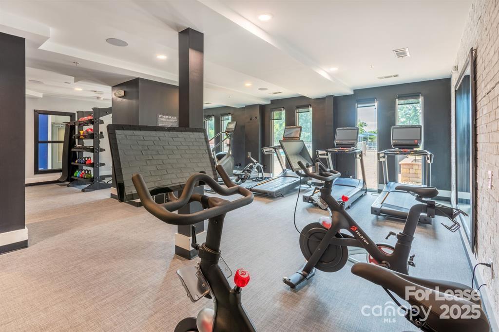 902 West 4th Street, Unit CEDAR Charlotte, NC 28202 - Photo 18 of 24 a view of a room with gym equipment