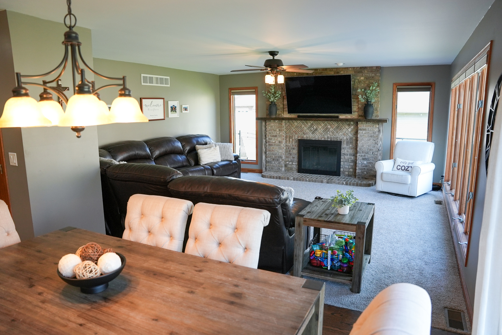 19410 Timber Drive North Elwood, IL 60421 - Photo 13 of 26 a living room with furniture and a fireplace