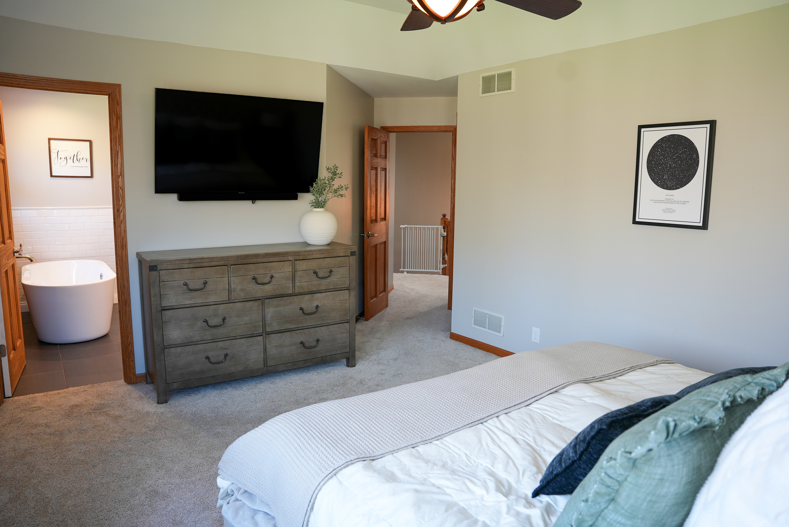 19410 Timber Drive North Elwood, IL 60421 - Photo 22 of 26 a bedroom with a bed and a flat screen tv