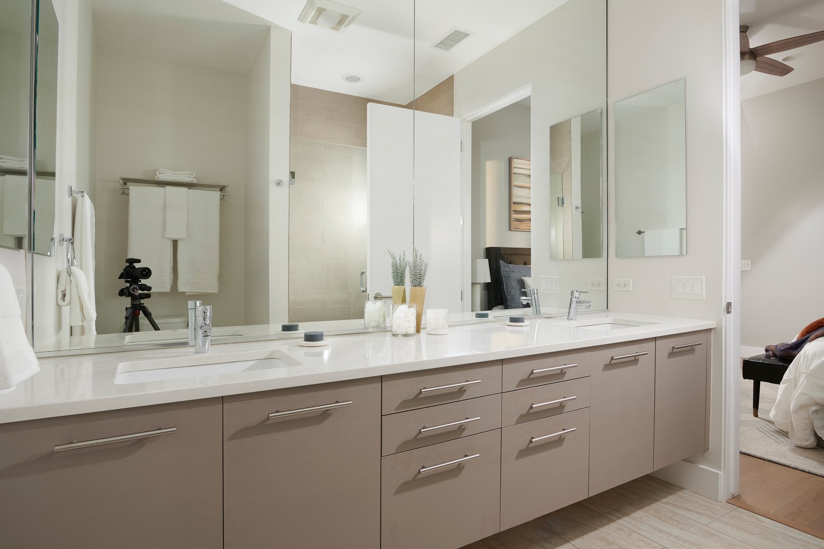 1100 West Adams Street, Unit 2N Chicago, IL 60607 - Photo 13 of 23 a bathroom with a sink and a mirror