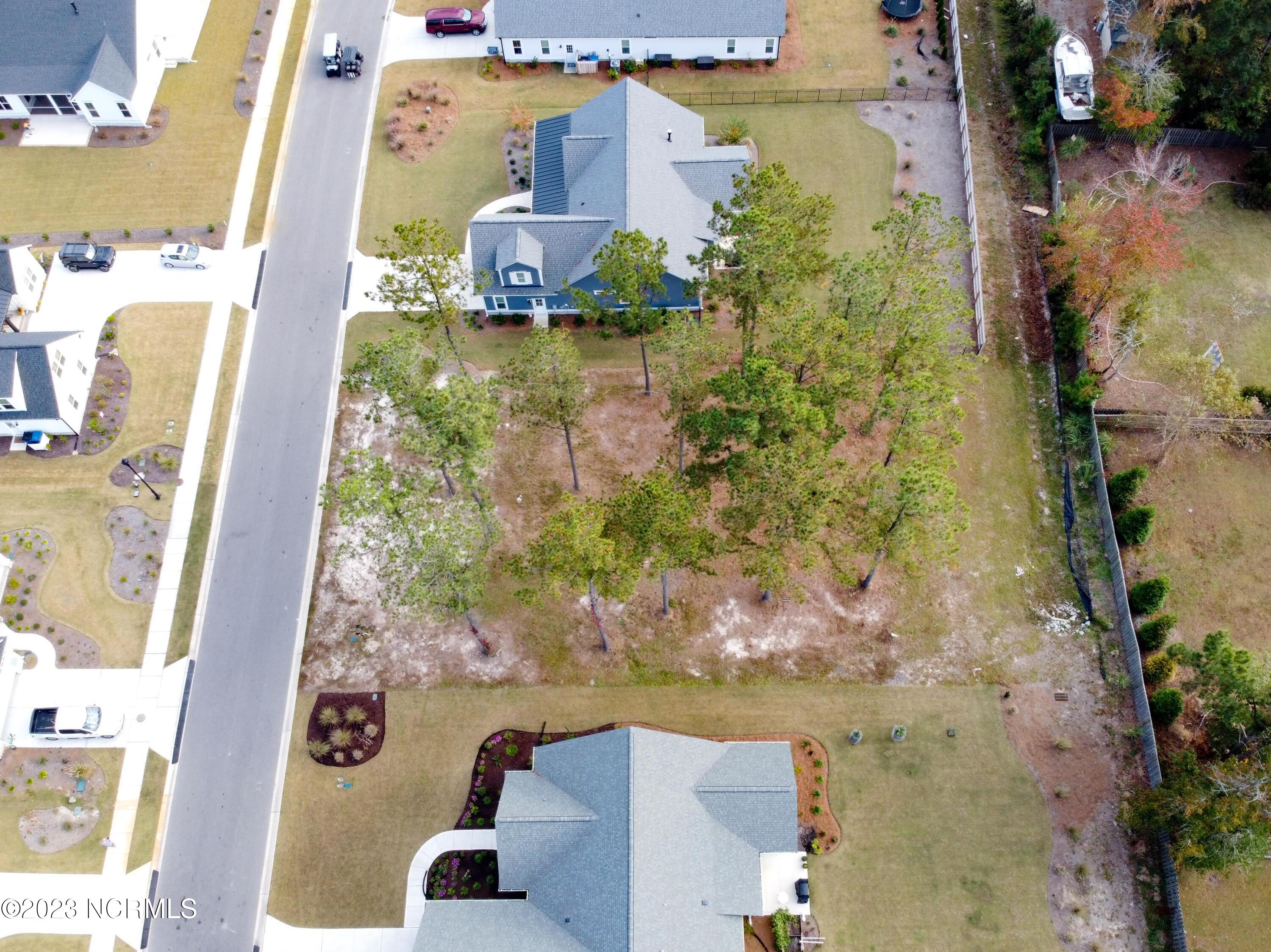 Overhead view of lot