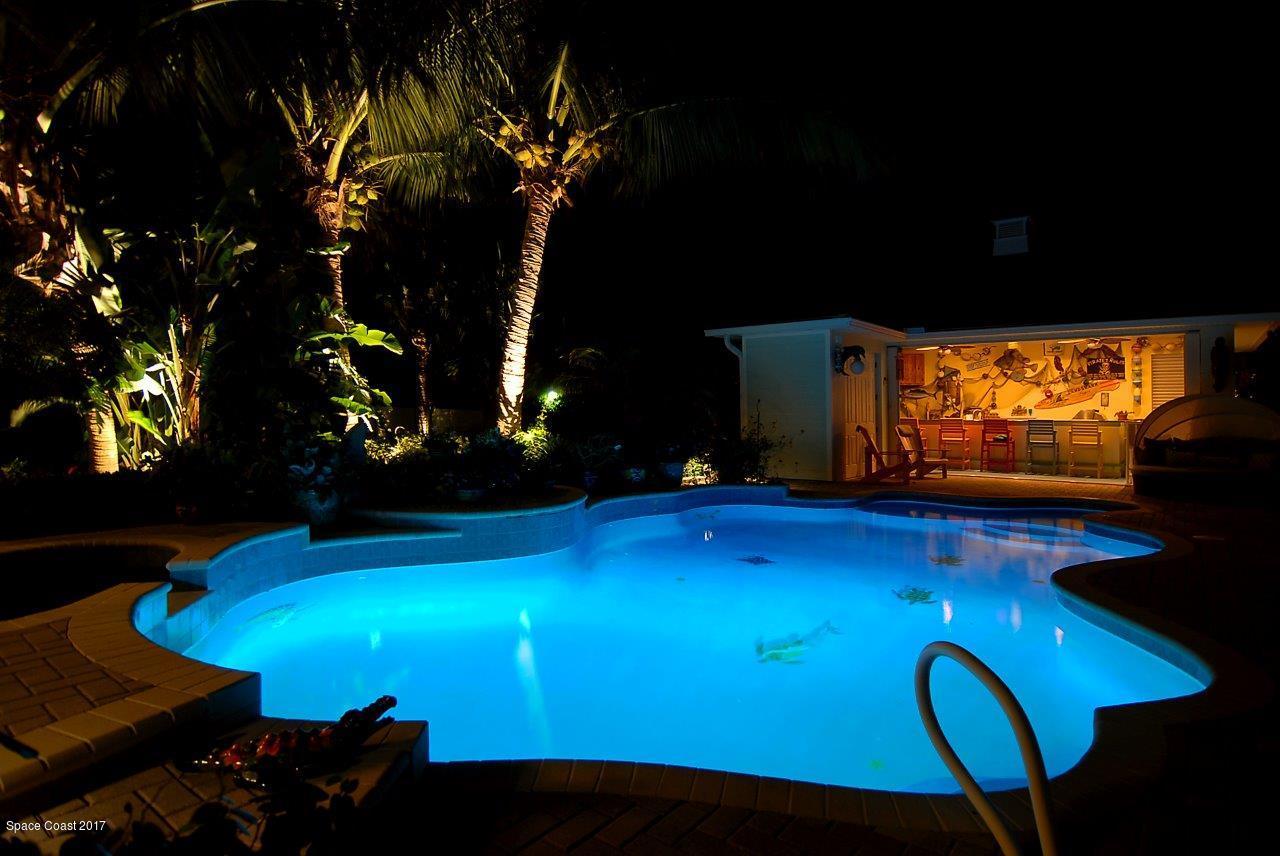 133 Windemere Place Melbourne Beach, FL 32951 - Photo 15 of 32 pool night 2