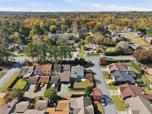 an aerial view of a city