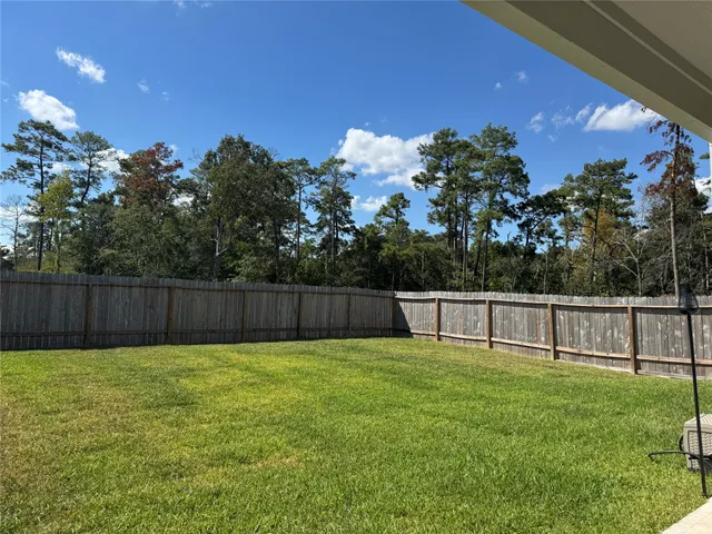 a view of a backyard with a small cabin