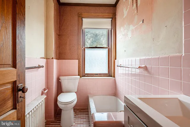 a bathroom with a toilet a sink and a bathtub