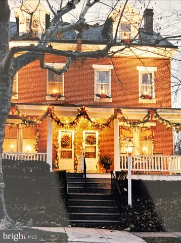 a front view of a building