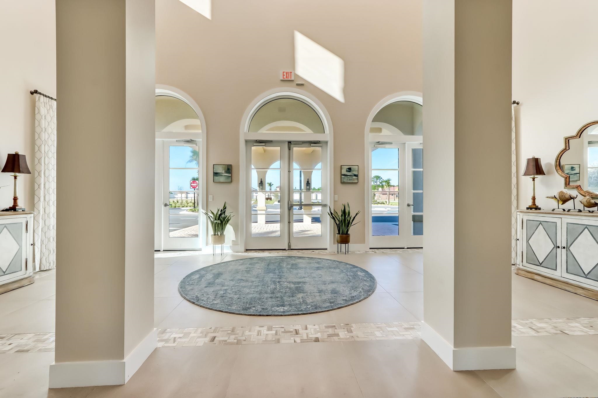18 Rio Vista Drive Palm Coast, FL 32137 - Photo 60 of 73 Entryway with french doors, a high ceiling, plenty of natural light, and arched walkways