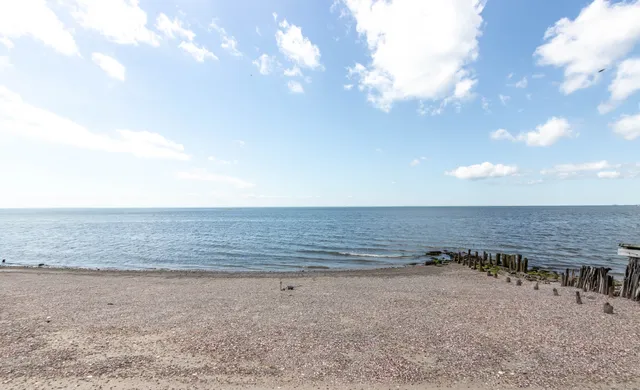 a view of an ocean and beach