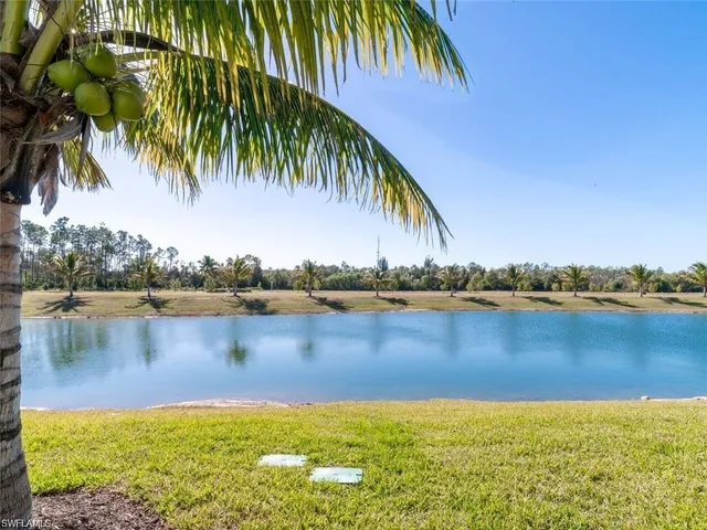 a view of a lake with houses