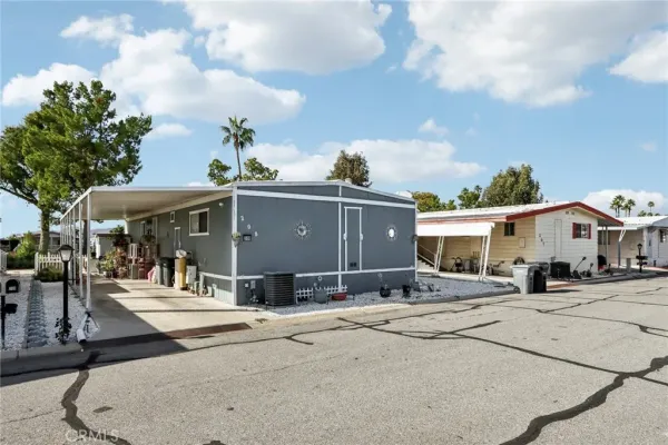 a view of a house with a patio