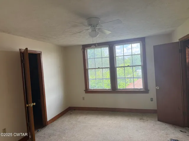 an empty room with a window