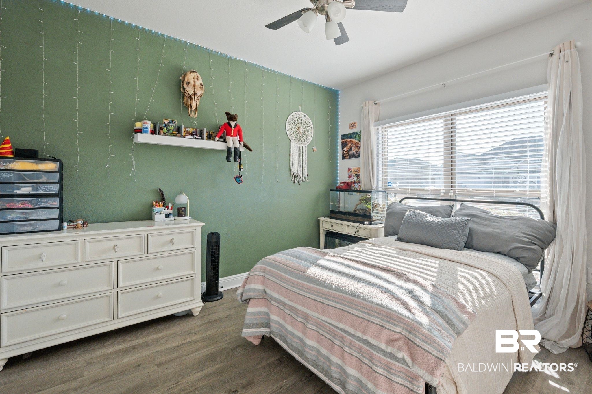 24891 Spectacular Bid Loop Daphne, AL 36526 - Photo 38 of 51 Bedroom with ceiling fan and dark hardwood / wood-style floors