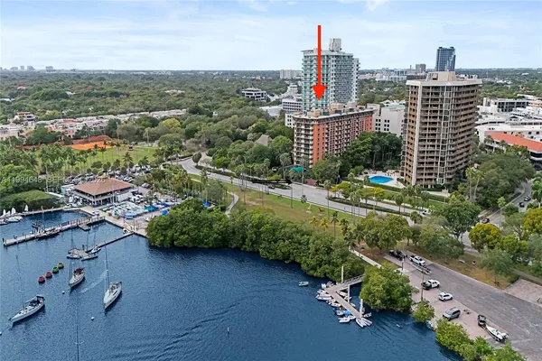 a view of a city with tall buildings