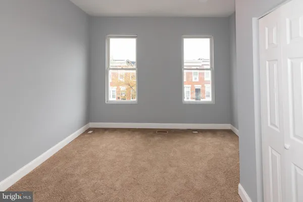 an empty room with a window