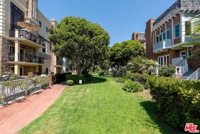 a view of a building with garden