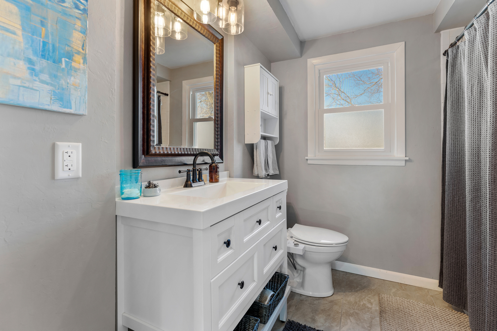 32 Jayne Street Algonquin, IL 60102 - Photo 14 of 22 a bathroom with a sink toilet and a mirror