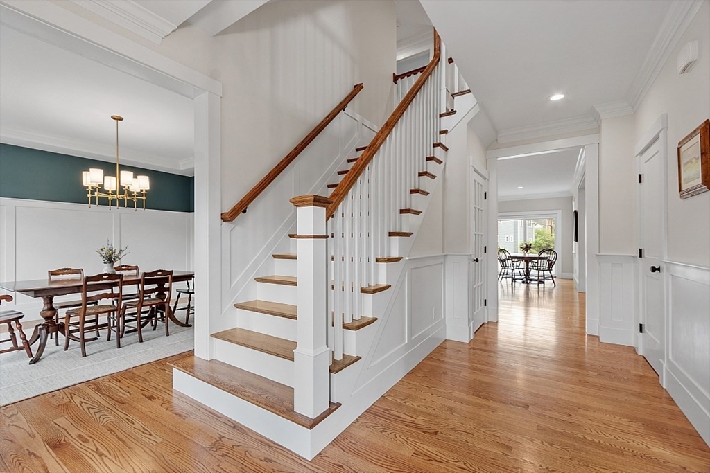 63 Thornton Road Needham, MA 02492 - Photo 3 of 41 a view of entryway and dining room with wooden floor